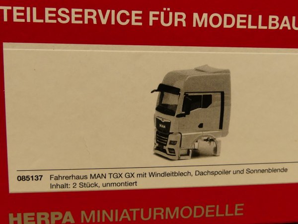 1/87 Herpa Teileservice Fahrerhaus MAN TGX GX m. WLB 2 Stück 085137