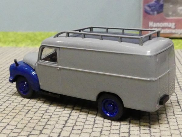 1/87 Brekina Hanomag L28 Kasten grau/blau 58153