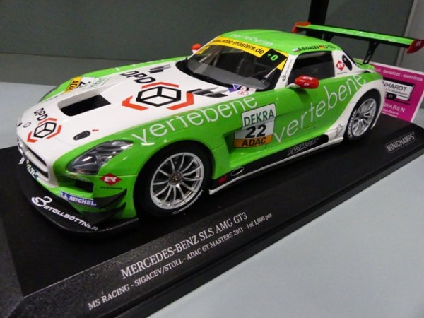 1/18 Minichamps MB SLS AMG GT3 MS Racing ADAC GT Masters 2011 #22 151 113102