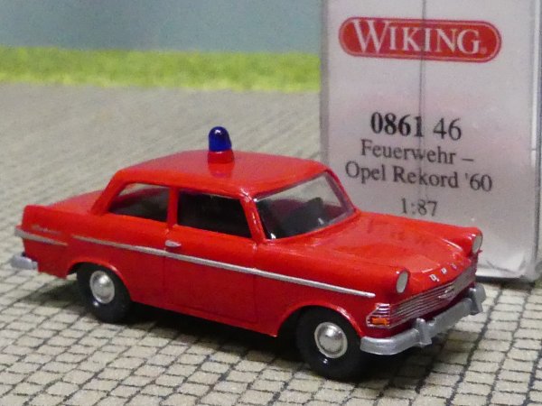 1/87 Wiking Opel Rekord 60 Feuerwehr 0861 46