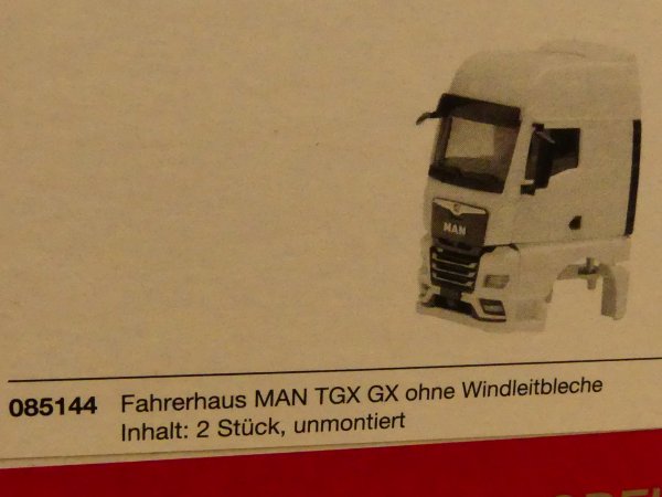 1/87 Herpa Teileservice Fahrerhaus MAN TGX GX ohne Windleitblech 2 Stück 085144