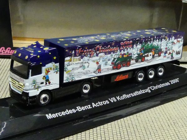 1/87 Schuco MB Actros V8 Christmas 2008 Weihnachten Koffer-SZ