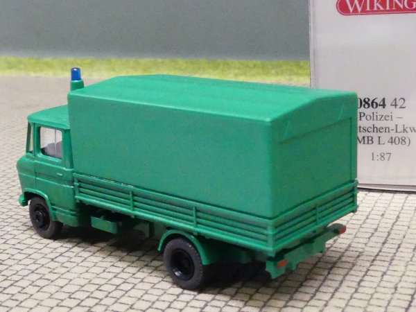 1/87 Wiking MB L 408 Polizei Pritschen LKW 0864 42