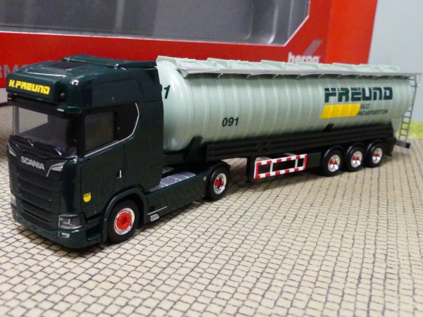 1/87 Herpa Scania CS 20 HD Saugsilo-Sattelzug Spedition Freund 315166