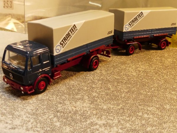 1/87 Herpa MB NG STRAETEN Spedition Wechselpritschen Hängerzug #353