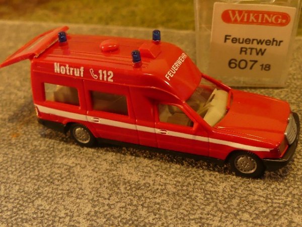 1/87 Wiking MB Feuerwehr RTW Notruf 112  607