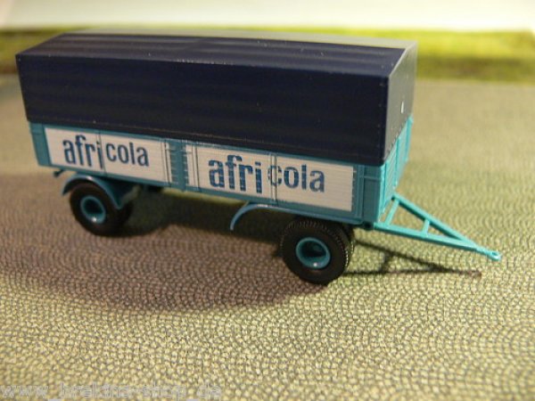 1/87 Brekina 2achs Pritsche/Plane Anhänger afri cola