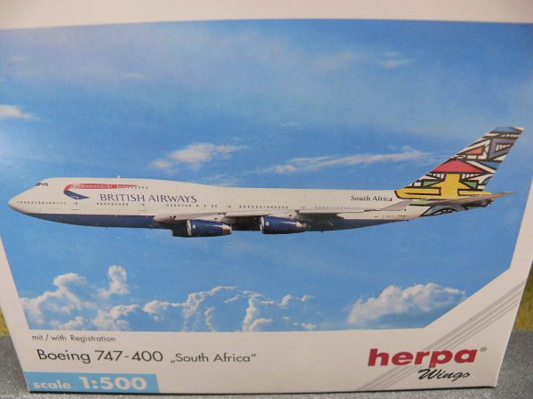 1/500 Herpa Boeing 747-400 British Airways South Afrika 511414