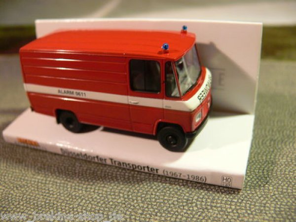 1/87 Brekina MB L 408 Brandweer Alarm 0611 NL Kasten 36805