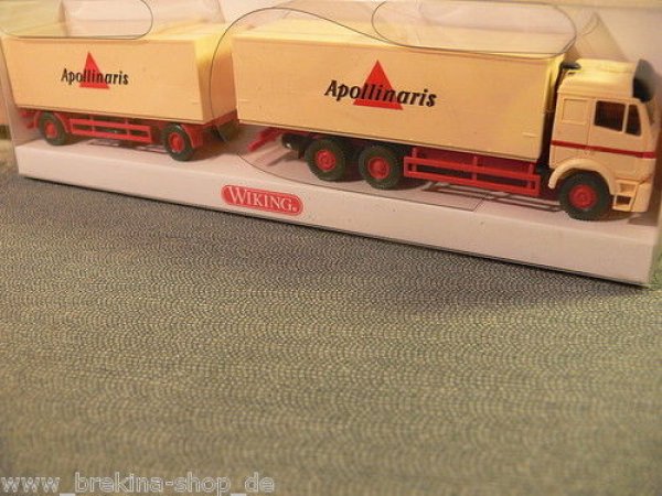 1/87 Wiking MB SK Apollinaris Getränkekoffer-Hängerzug 561 01