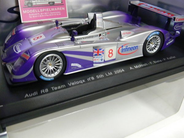 1/18 Spark Audi R8 Team Veloqx #8 5th LM '04 McNish B.