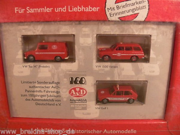 1/87 Brekina AvD VW 147 VW 1500 Variant VW Golf I Set