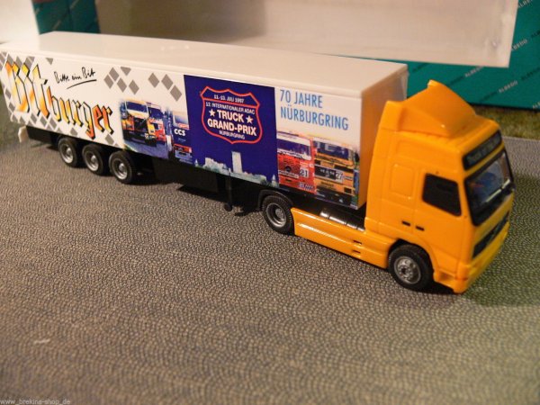 1/87 Herpa Albedo Volvo FH16 Bitburger Truck Grand Prix 97 Koffer-SZ 297098