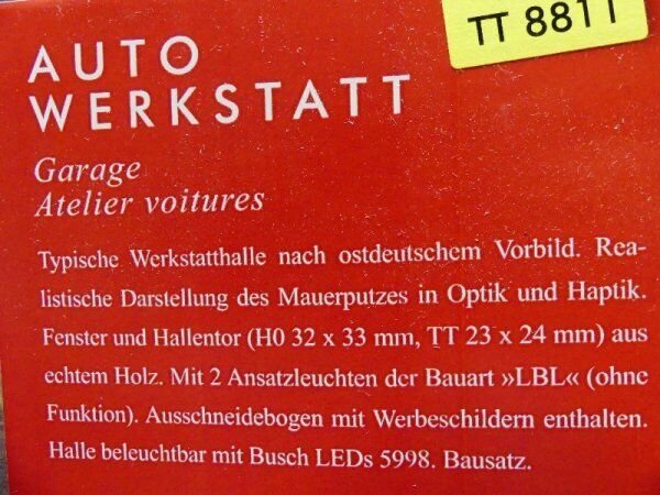 1/120 TT Busch Bausatz Autowerkstatt 8811