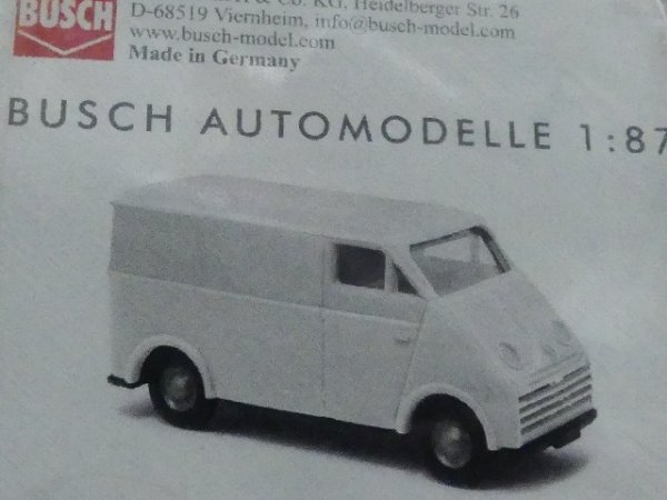 1/87 Busch Bausatz Kit DKW 3=6 Kastenwagen weiß 60258