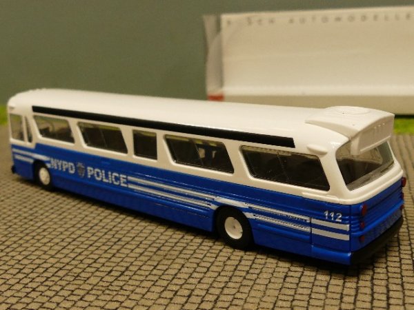 1/87 Busch Fishbowl NYPD POLICE Amerikanischer Bus 44551