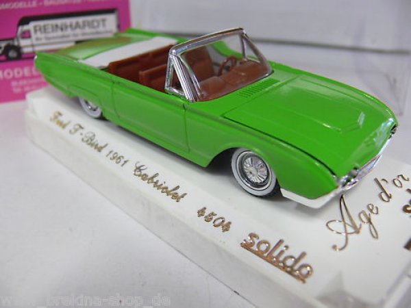 1/43 Solido 4504 Ford T- Bird 1961 Cabriolet grasgrün