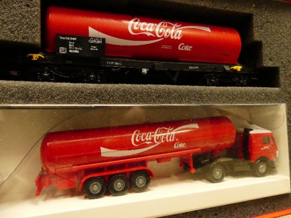 1/87 Lima Wiking Set MB Tanksattelzug Coca Cola mit Kesselwagen LC21002