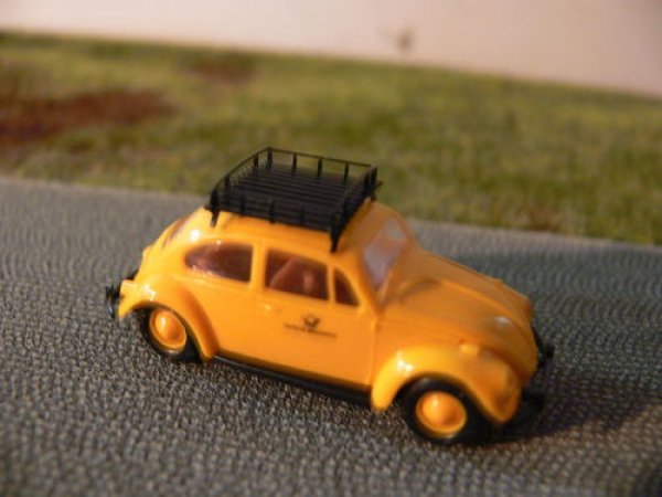 1/87 Brekina VW Käfer Deutsche Bundespost mit Dachgepäckträger