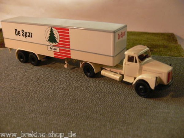 1/87 Brekina Scania Koffersattelzug De Spar 85117