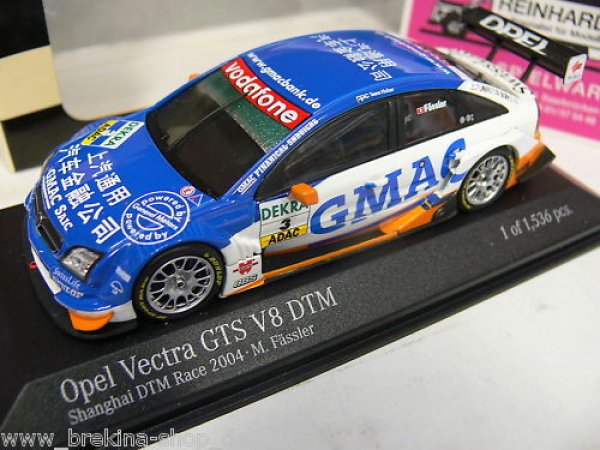 1/43 Minichamps Opel Vectra V8 Shanghai DTM 2004 Fässler #3 400044493