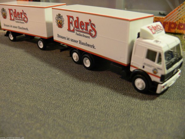 1/87 Herpa MB SK Eders Bier Getränke-Hängerzug Brauerei Edition 1994