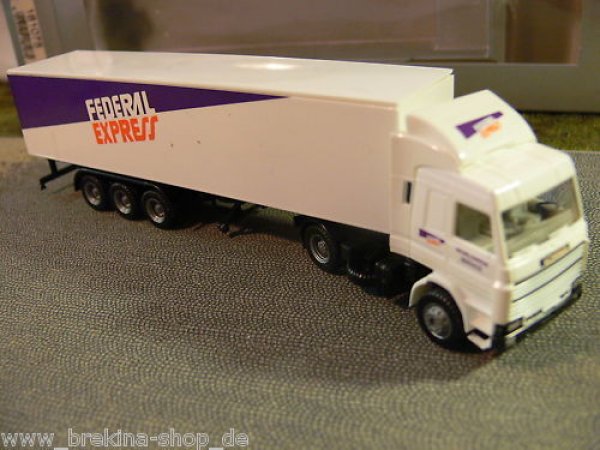 1/87 Herpa Scania 143 Federal Express Koffer Sattelzug 181075