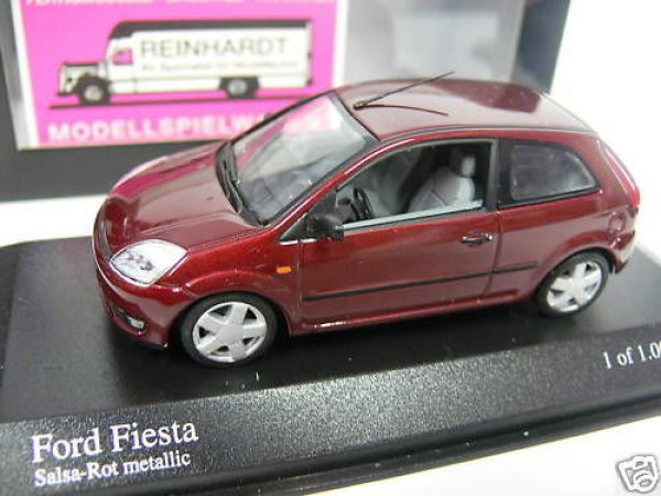 1/43 Minichamps Ford Fiesta 2002 2türig dunkelrotmet.