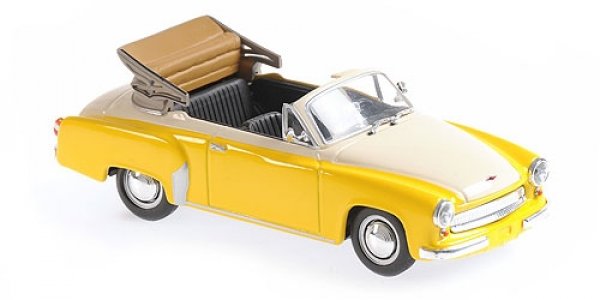 1/43 Maxichamps Wartburg 311 Cabriolet 1958 gelb weiß 940015931