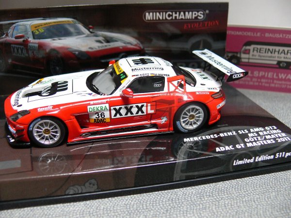 1/43 Minichamps MB SLS AMG GT3 MS Racing Götz/Mayer ADAC GT Masters 2011 437110336