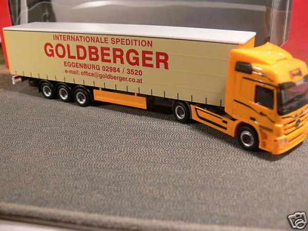 1/87 Herpa MB Actros L Gardinenpl. SZ Goldberger 156547