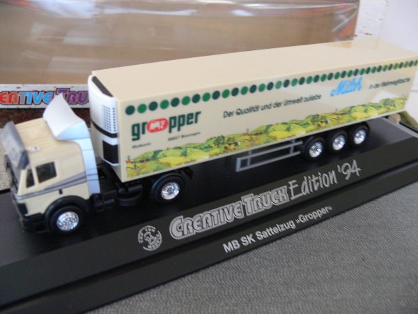 1/87 Herpa MB SK Gropper Sattelzug PC-Box