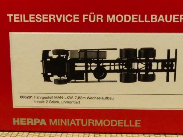 1/87 Herpa TS FG MAN LKW für 7,82m Wechselaufbauten 085281