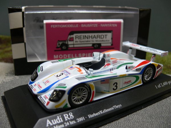 1/43 Minichamps Audi R8 Le Mans 24 hrs. 2001 Herbert Kelleners Thays 400010903