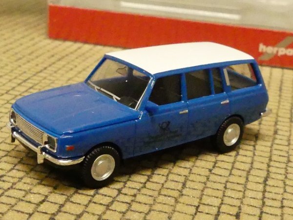 1/87 Herpa Wartburg 353 `66 Tourist Deutsche Post Studio Technik Fernsehen 095822