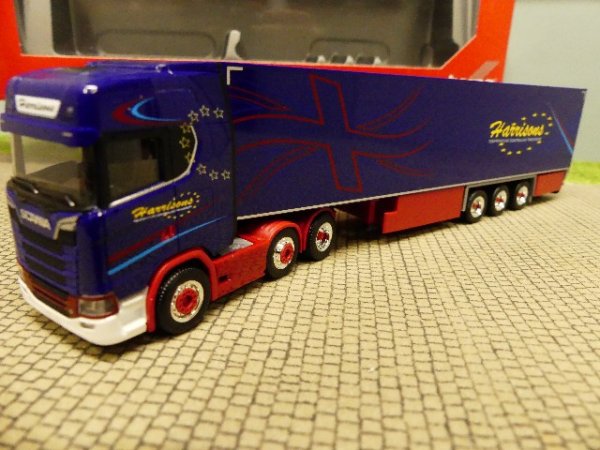 1/87 Herpa Scania CS 20 HD Harrisons Kühlkoffer-Sattelzug 312738