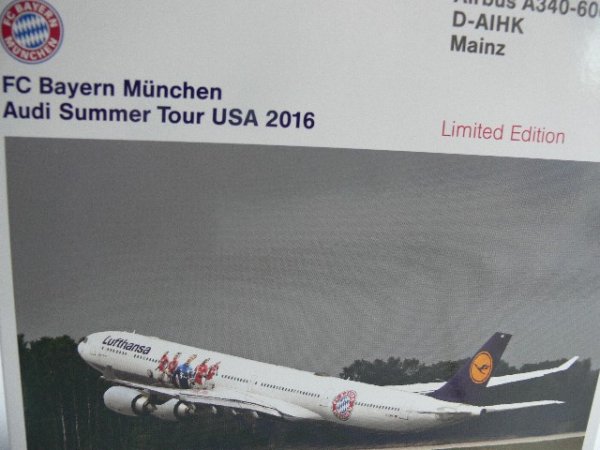 1/400 Herpa Lufthansa Airbus A340-600 Mainz Audi Tour FC Bayern 2016 562553