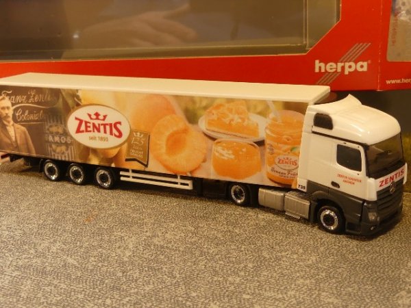 1/87 Herpa MB Actros 2.5 Kühlkoffer-Lowliner SZ 125 Jahre Zentis 308878