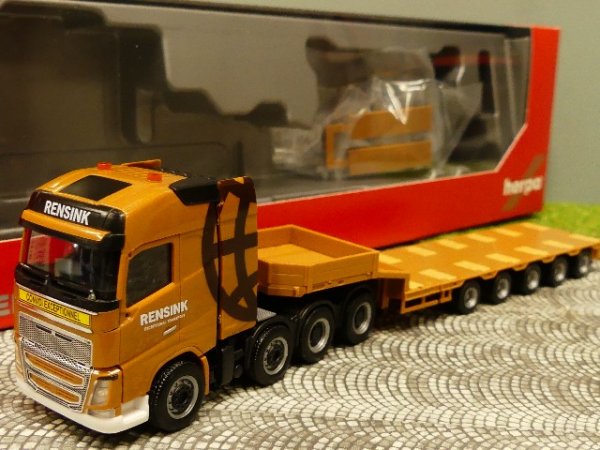 1/87 Herpa Volvo FH GL Semitieflade Sattelzug Rensink (NL) 309523