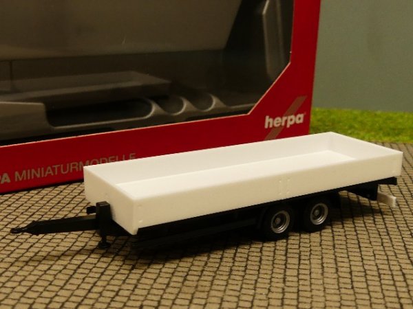 1/87 Herpa LKW-Tieflade Tandemanhänger weiß 076920