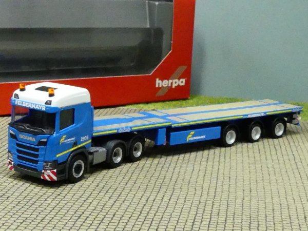 1/87 Herpa Scania CR 20 ND 6x4 Felbermayr Teletrailer-Sattelzug 313858