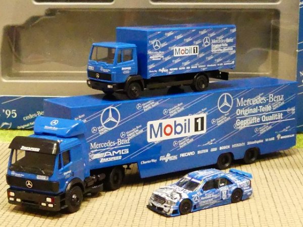 1/87 Herpa 3er Set Zakspeed MB SK + C-Klasse #17 Lohr + MB LK 814 Koffer LKW DTM ITC 95