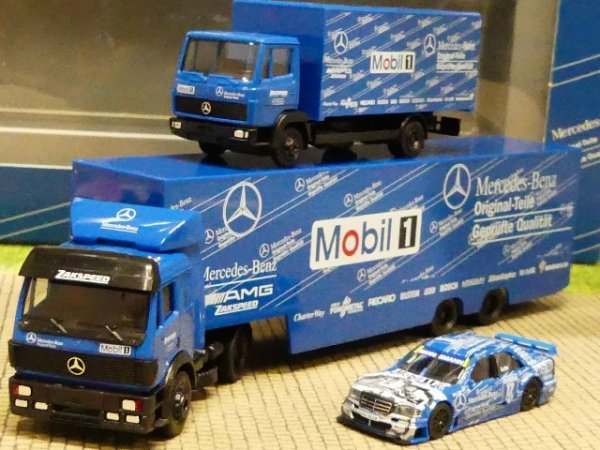 1/87 Herpa 3er Set Zakspeed MB SK + C-Klasse #17 Lohr + MB LK 814 Koffer LKW DTM ITC 95