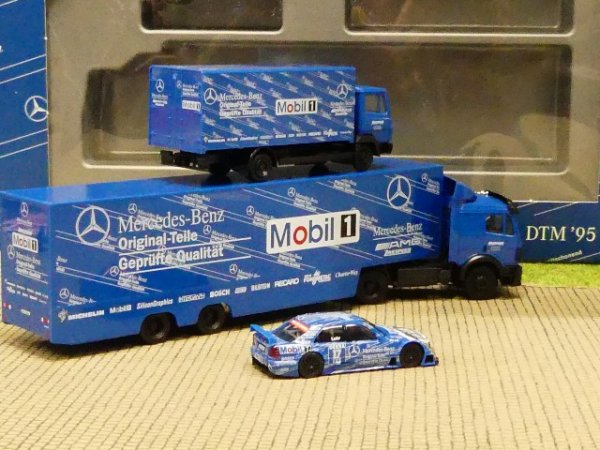 1/87 Herpa 3er Set Zakspeed MB SK + C-Klasse #17 Lohr + MB LK 814 Koffer LKW DTM ITC 95