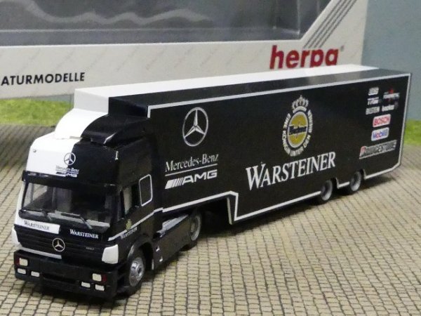 1/87 Herpa MB SK 94 AMG Warsteiner Renntransporter Sattelzug 036801