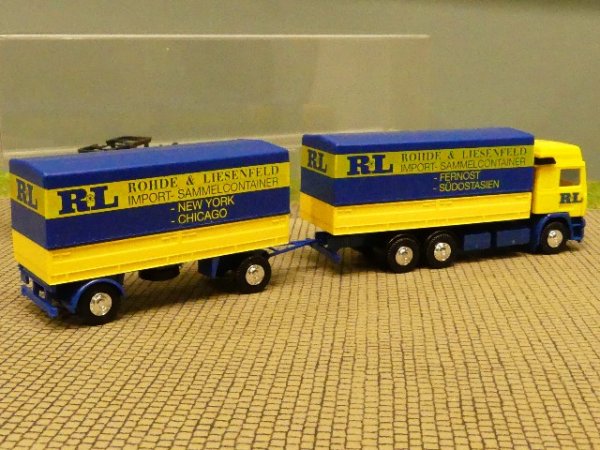 1/87  Albedo Volvo F12 R+L ROHDE & LIESENFELD Planenhängerzug