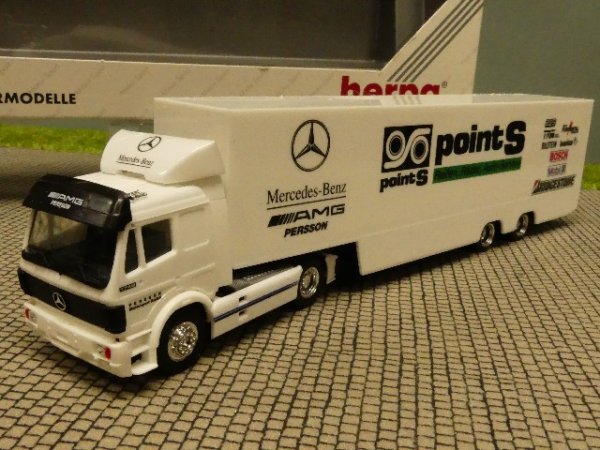 1/87 Herpa MB SK AMG PERSSON 1988 Koffer Sattelzug 036825