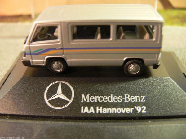 1/87 Herpa MB 100 D Bus IAA Hannover 1992 Das Nutzfahrzeug silber