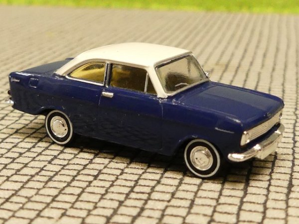 1/87 Brekina Opel Kadett A Coupe dunkelblau, Dach weiß 20331