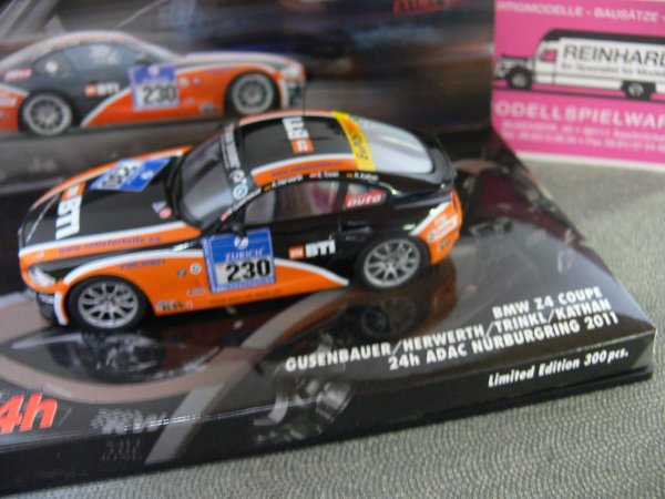 1/43 Minichamps BMW Z4 Coupe 24h Nürburgr.2011 Gus.Herw.Tri.Kath. #230 437111230